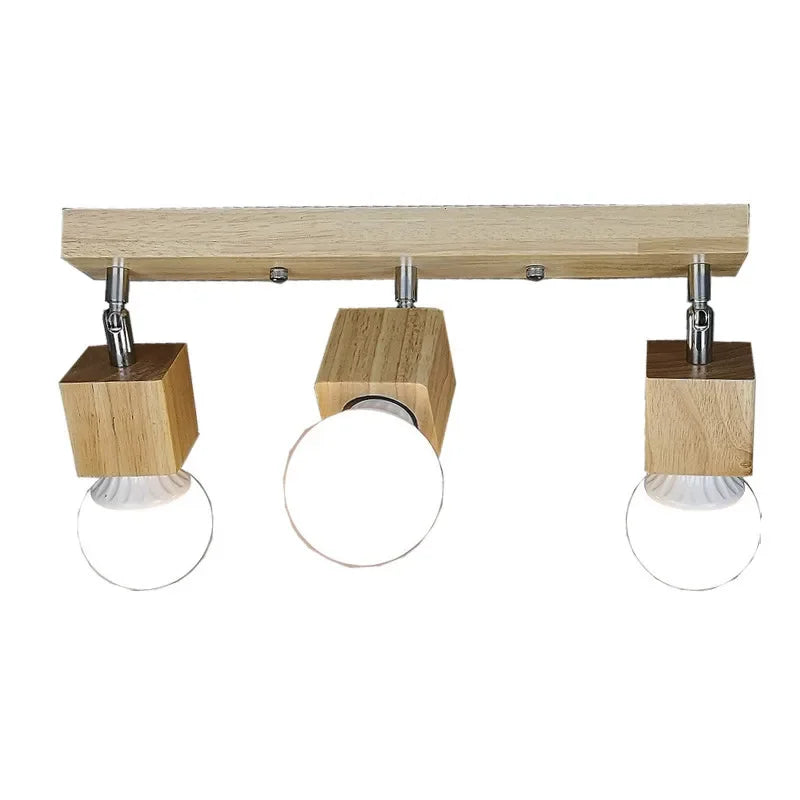 Nordic Modern Wood Square Luces Led Lights for Room Living Room Kitchen Porch Ceiling Lights Plafon Led Techo Led Verlichting
